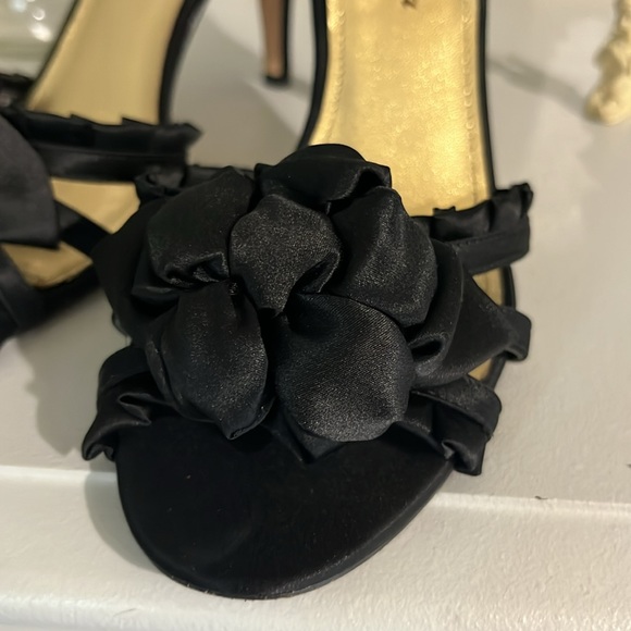 Ragazza Black Heels Leather Sole Womens 7.5 - Picture 5 of 9